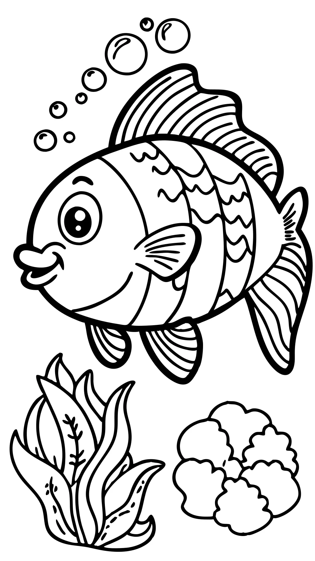 fish coloring book pages